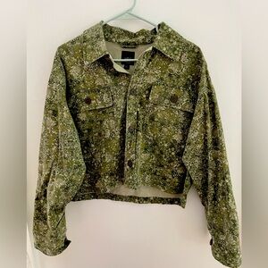 NWOT, Wild Fable Floral Crop Short-Jacket, Size M